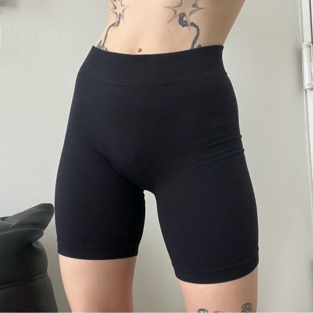 Free People Black Bike Shorts